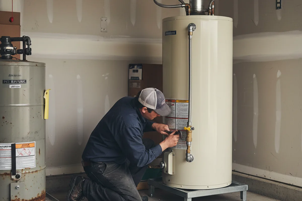 Water heater and shutoff valve replacement in New Baltimore