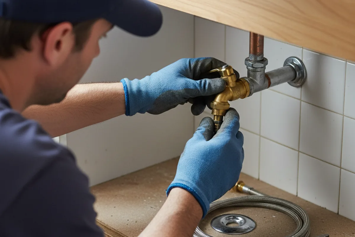 Shutoff valve and fitting work during Faucet and Fixture Repair in New Baltimore